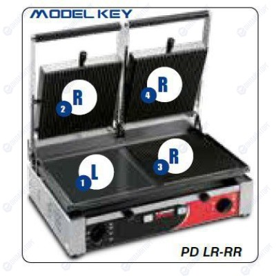 ГРИЛЬ КОНТАКТНЫЙ SIRMAN PD LR-LR TIMER (2 секции)