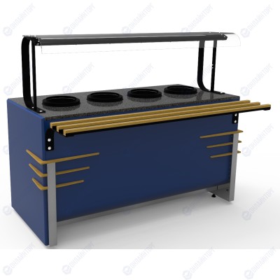 Мармит для первых блюд (4 супницы 10л) RМ13DS(10) Case 1505x700x1290(830)мм