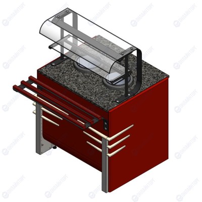 Мармит для первых блюд (2 супницы 5л) RМ11DS(5) Case 805x700x1290(830)мм