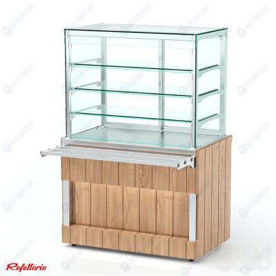 Витрина нейтральная с дверками раздачи (3 полки) RC23AN Capital 1505x700x1700(860)мм