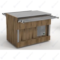 Прилавок нейтральный островной без полки RN41AB ШС Capital 805x700x860...