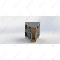 Прилавок нейтральный угловой 45 внутренний RU20A45 Capital 780x740x860...
