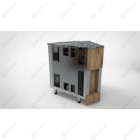 Прилавок нейтральный угловой 45 внутренний RU20AS45 Capital 780x740x83...