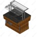 Прилавок тепловой c индукционными конфорками островной RH43AS IND ШС Capital 1505x1050x1465(830)мм