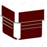 Комплект фасадов лицевой для углового внешнего прилавка 90 градусов Ca...
