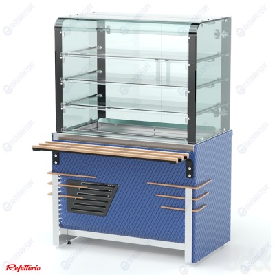 Витрина холодильная с дверками раздачи (3 полки) RC41A Case 805х700х1700(860)мм