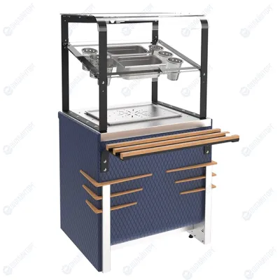 Прилавок диспенсер для подносов и столовых приборов нейтральный RD30М Case 805x700x1535(860)мм
