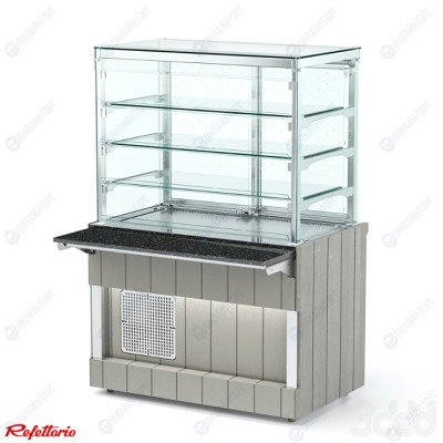 Витрина холодильная с дверками раздачи (3 полки) RC21AS Capital 805x700x1670(830)мм