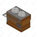 Прилавок диспенсер для тарелок тепловой пристенный RD42АP ШС Capital 1105x740x860мм
