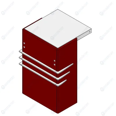 Прилавок кассовый соединительный без полки RT10AB Case 505x505x1255(860)мм