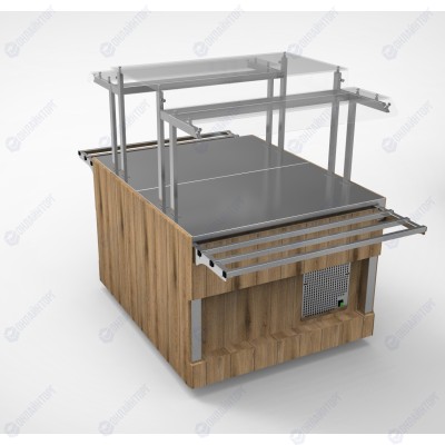 Прилавок нейтральный сдвоенный RN42А2 ШС Capital 1105x1365x1465(860)мм