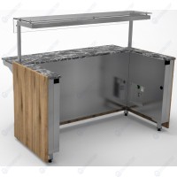 Прилавок нейтральный П-образный RV12AS Capital 1105x700x1255(830)мм