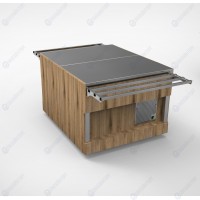 Прилавок нейтральный сдвоенный без полки RN41А2B ШС Capital 805x1365x8...