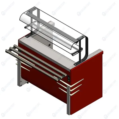 Прилавок нейтральный П-образный RV11A Case 805x700x1320(860)мм