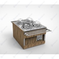 Прилавок диспенсер для тарелок тепловой сдвоенный RD42А2 ШС Capital 11...