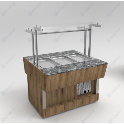 Мармит для вторых блюд островной RM41S ШС Capital 805x1050x1465(830)мм