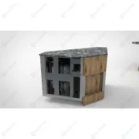 Прилавок нейтральный угловой 90 внутренний RU20AS90 Capital 1430x650x8...