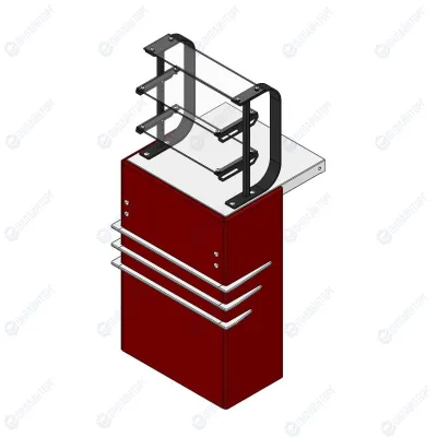 Прилавок кассовый соединительный RT10A Case 505x505x1255(860)мм