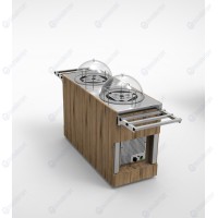 Прилавок диспенсер для тарелок тепловой сдвоенный RD40А2 ШС Capital 50...