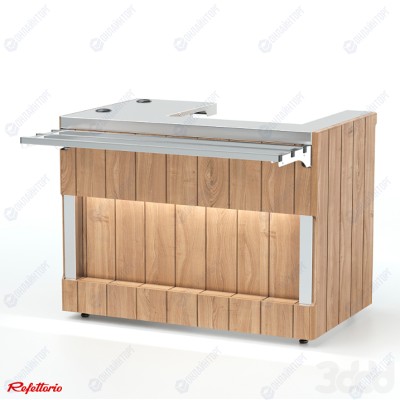 Прилавок кассовый левый RT1AL Capital 1105x700x860мм