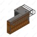 Прилавок кассовый Г-образный правый RT3AR Capital 1505x700x860мм