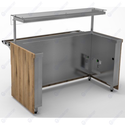 Прилавок нейтральный П-образный RV12A Capital 1105x700x1255(860)мм