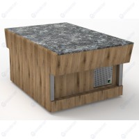 Прилавок нейтральный сдвоенный без полки RN43S2B ШС Capital 1505x1715x...