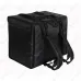 Терморюкзак 420х420х400 мм для пицц фольгированный чёрный с вентиляцией