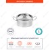 КАСТРЮЛЯ 2л нерж.тройное дно d=190 h=80,  ИНДУКЦИЯ, LUXSTAHL