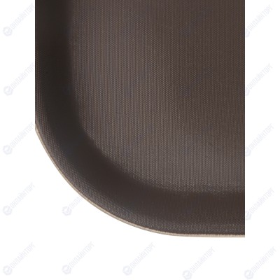Поднос прорезиненный прямоугольный 410х300х25 мм коричневый [1216CT Brown]