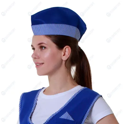 Пилотка продавца синяя полоска