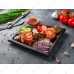 Доска для подачи 245х245 мм с отделением для соусника