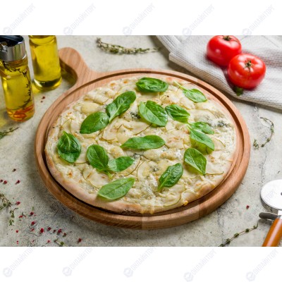 Доска для пиццы и стейка с ручкой 330-350х20 мм бук [Б028, Б0027]