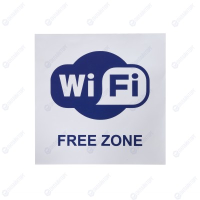 Информационная наклейка Wi-Fi 200х200 мм 