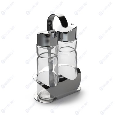 Набор для специй 2 предмета (масло, уксус) нержавеющая сталь, крюк Luxstahl [KH-232]