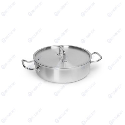 КАСТРЮЛЯ 3л низкая нерж. d=240 h=75, ИНДУКЦИЯ, LUXSTAHL
