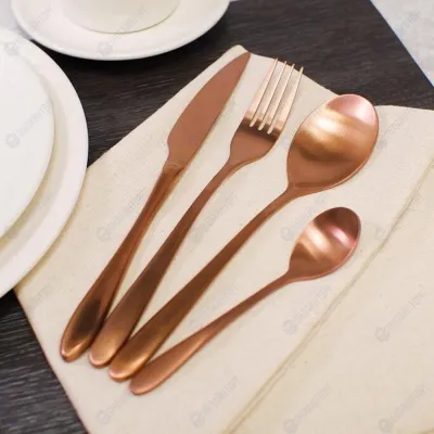 Нож столовый 23,5 см матовая медь PVD Alessi-Copper [81280005]