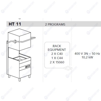 МАШИНА ПОСУДОМОЕЧНАЯ DIHR HT 11 D+DD+DP (купольная)