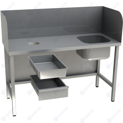 Стол для чистки рыбы RESTOINOX СПЧВЦ-15/6-БОП