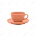 Пара чайная FLAT Shape APRICOT (чашка 200мл и блюдце 14см) Oxford 136080, AO04-1A03