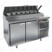 PZ2-11/GN (1/6H) стол для пиццы охл.(+2+10), 2 двери, 1390х700х850мм, глубина раб.пов. 486мм