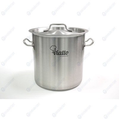 Кастрюля нерж с тройным дном 250х250 объём 12 л 101302, ( Viatto )