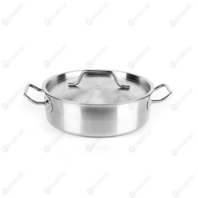 Кастрюля нерж с тройным дном 320х120мм объем  10L с дв.ручками , 101326