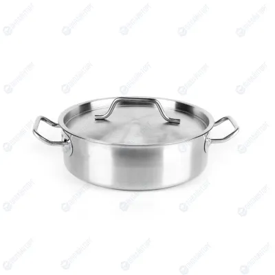 Кастрюля нерж с тройным дном 320х120мм объем  10L с дв.ручками , 101326