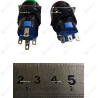 Кнопка переключатель On-(ON) зеленая / красная  LAS1-A