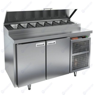 PZ1-11/GN (1/3H) стол для пиццы охл.(+2+10), 2 двери,1390х700х850мм, глубина раб.пов. 324мм