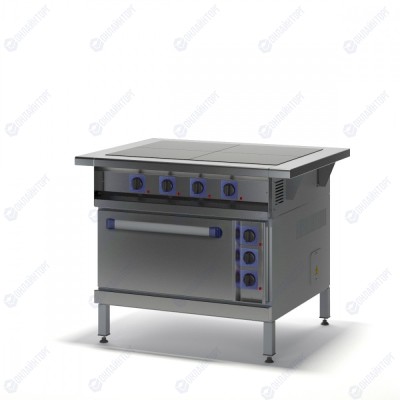 Плита электрическая 4-х конфорочная с жарочным шкафом ПЭТ-4ШЖ 830x800x850