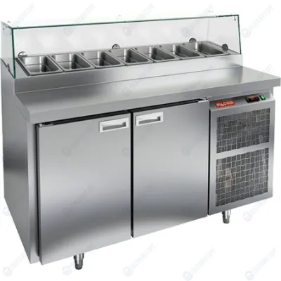 СТОЛ ДЛЯ ПИЦЦЫ HICOLD PZ1-11GN (1/3) СТЕКЛО (нержавеющий)