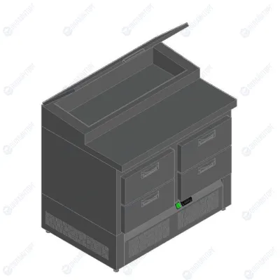 СТОЛ ДЛЯ ПИЦЦЫ HICOLD PZE1-22GN (1/3) (нержавеющий)