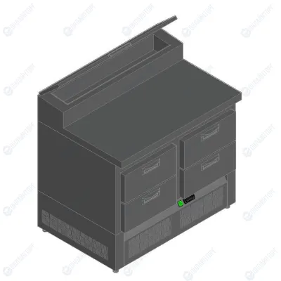 СТОЛ ДЛЯ ПИЦЦЫ HICOLD PZE2-22GN (1/6) (нержавеющий)